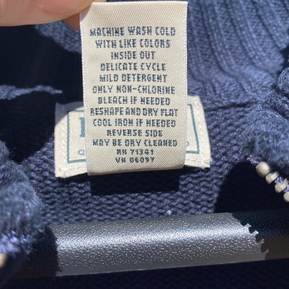 Men’s LL Bean Full Zip Mock Neck Casual Sweater - Picture 4 of 4